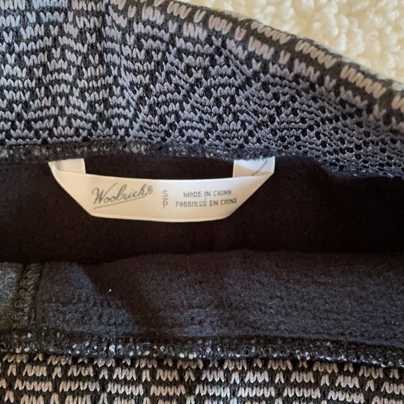 Woolrich Gray Black Fleece Lined Knit Pattern Lochlyn Skirt Small - Picture 7 of 11